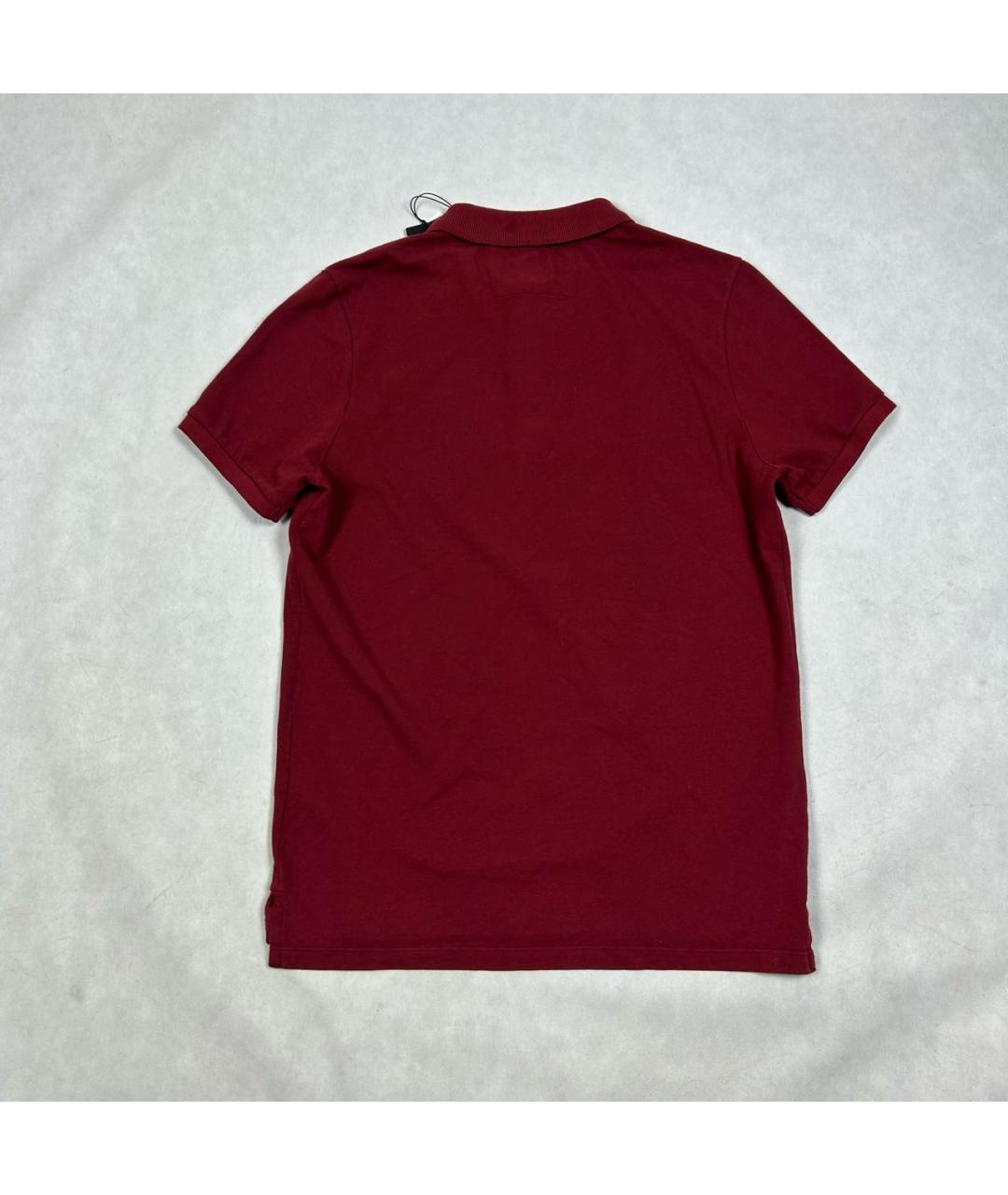 CP COMPANY Бордовое хлопковое поло с коротким рукавом, фото 4
