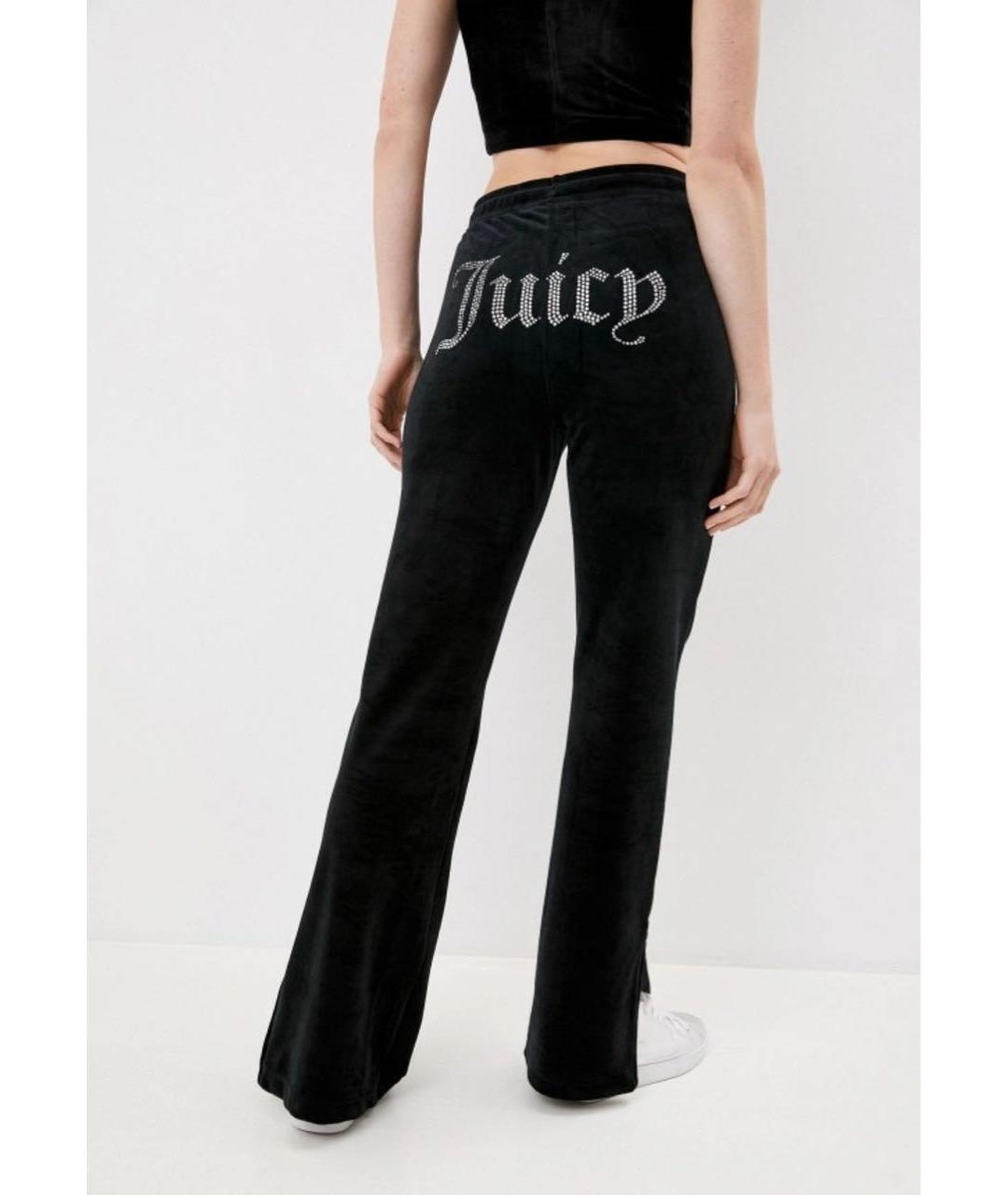 JUICY COUTURE Черные бархатные прямые брюки, фото 5