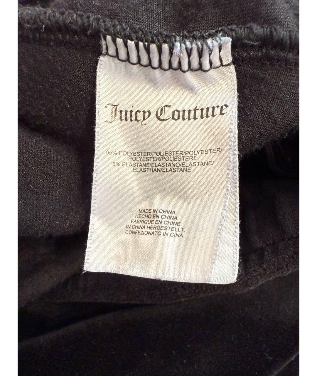 JUICY COUTURE Черные бархатные прямые брюки, фото 4