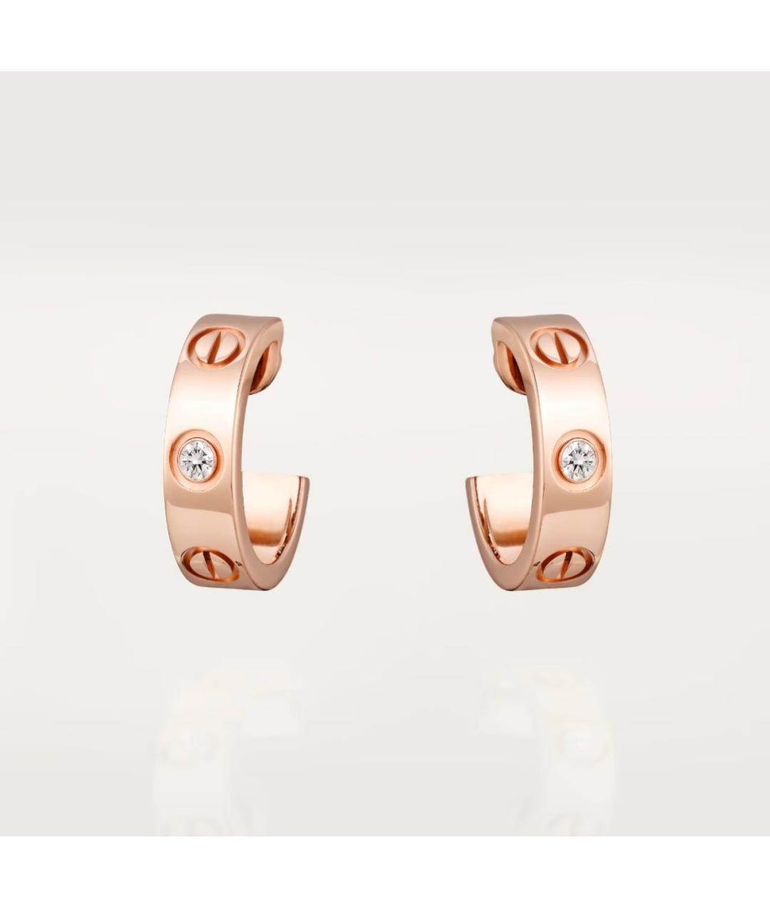 CARTIER Розовые серьги из розового золота, фото 9