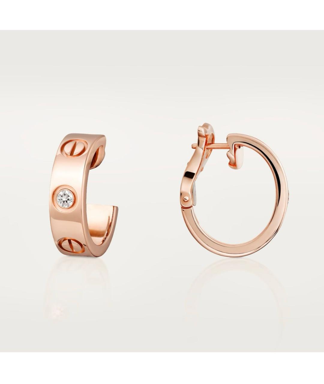 CARTIER Розовые серьги из розового золота, фото 6