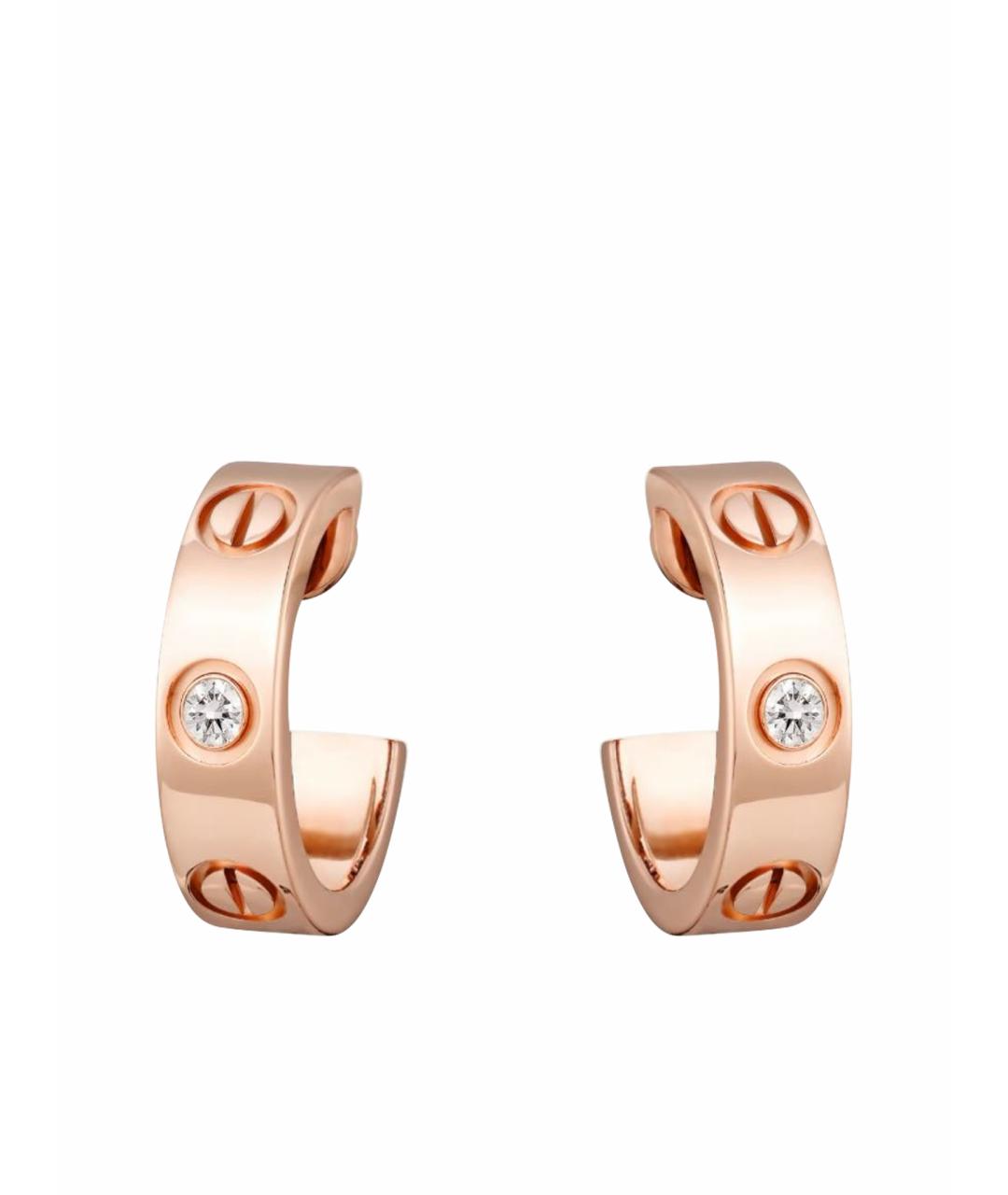 CARTIER Розовые серьги из розового золота, фото 1