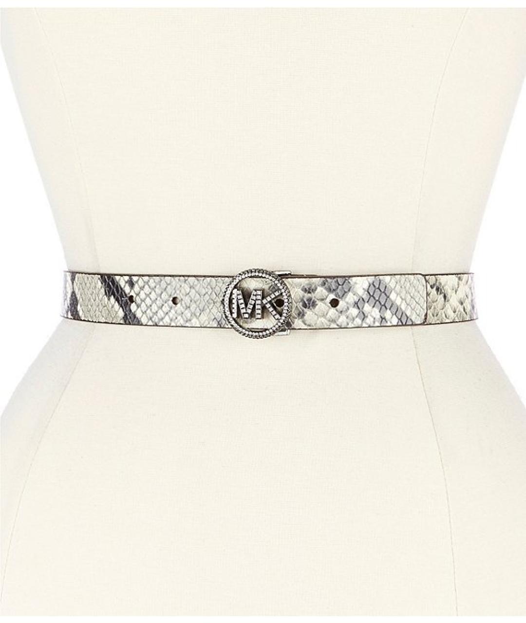 MICHAEL KORS Бежевый кожаный ремень, фото 2
