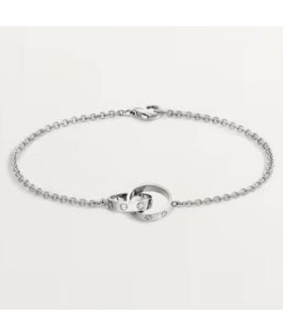 CARTIER Серебрянный браслет из белого золота, фото 2