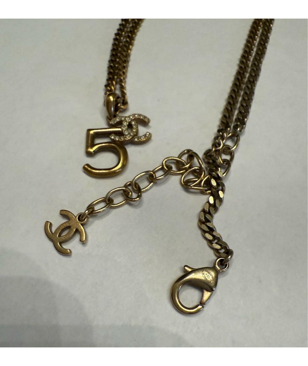 CHANEL Золотое латунное колье, фото 4