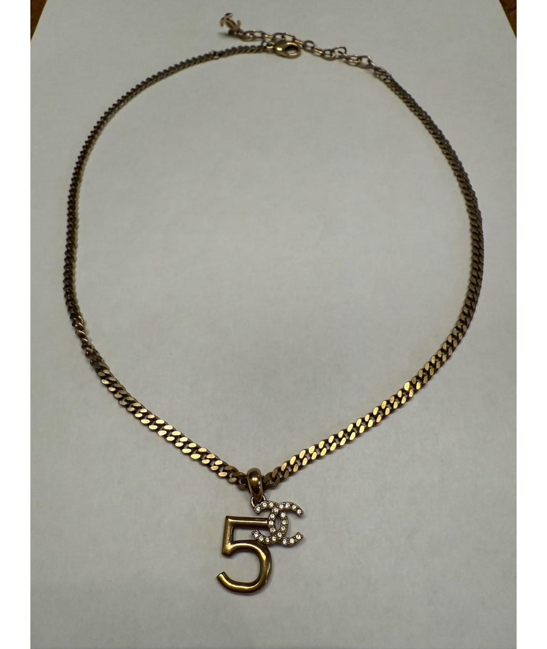 CHANEL Золотое латунное колье, фото 2