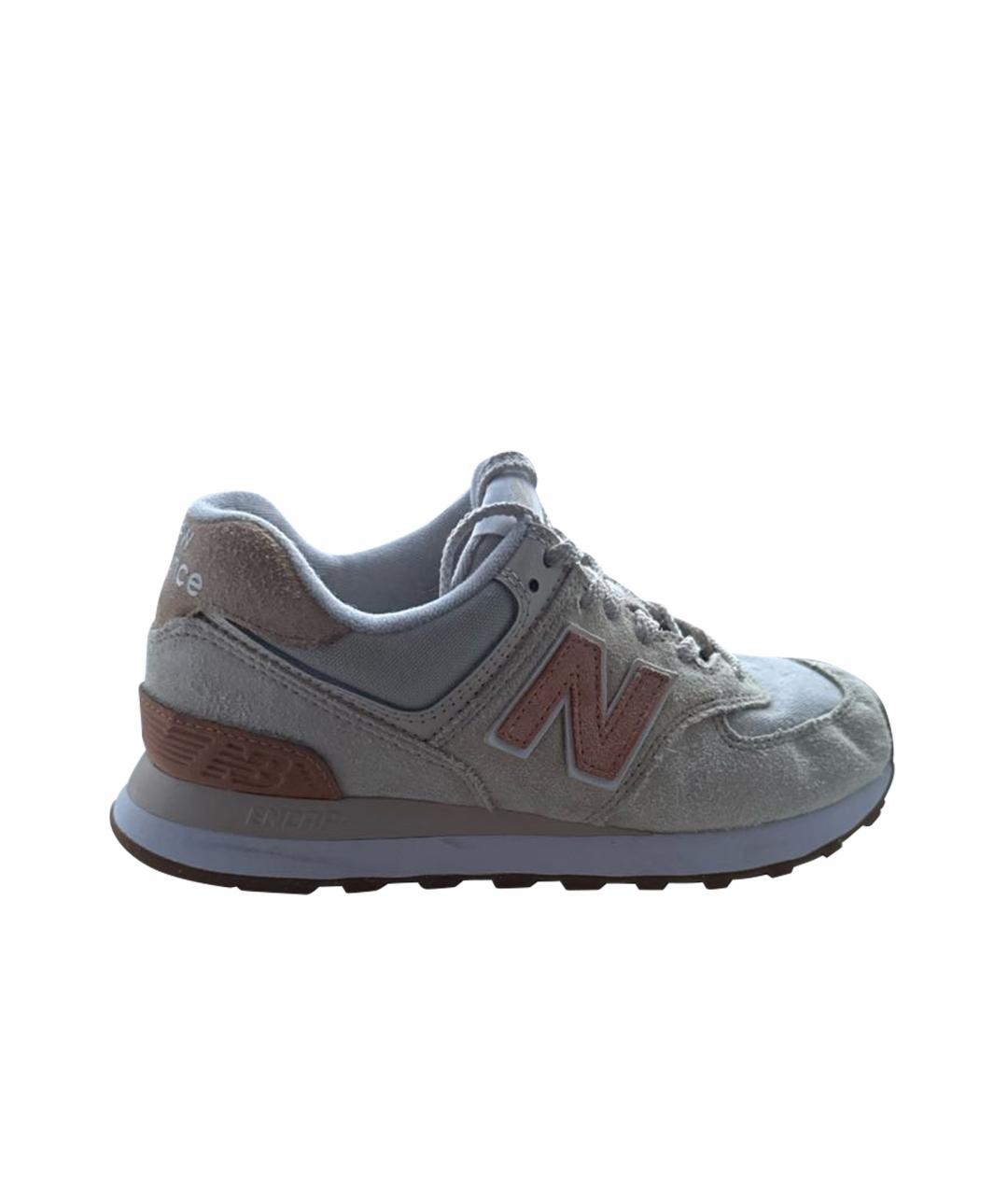 NEW BALANCE Розовые замшевые кроссовки, фото 1