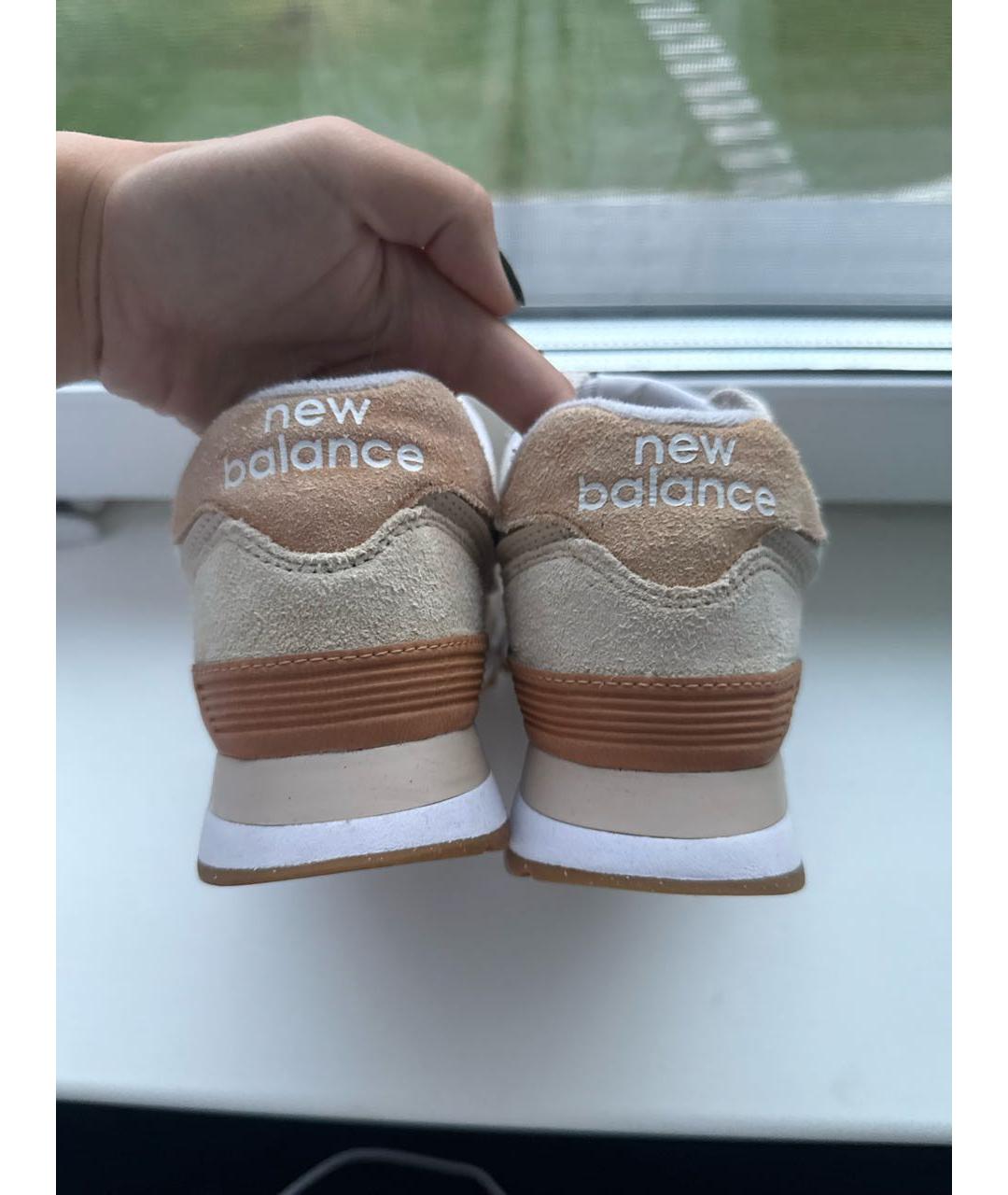 NEW BALANCE Розовые замшевые кроссовки, фото 4