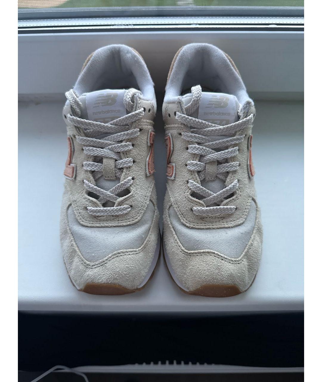 NEW BALANCE Розовые замшевые кроссовки, фото 2