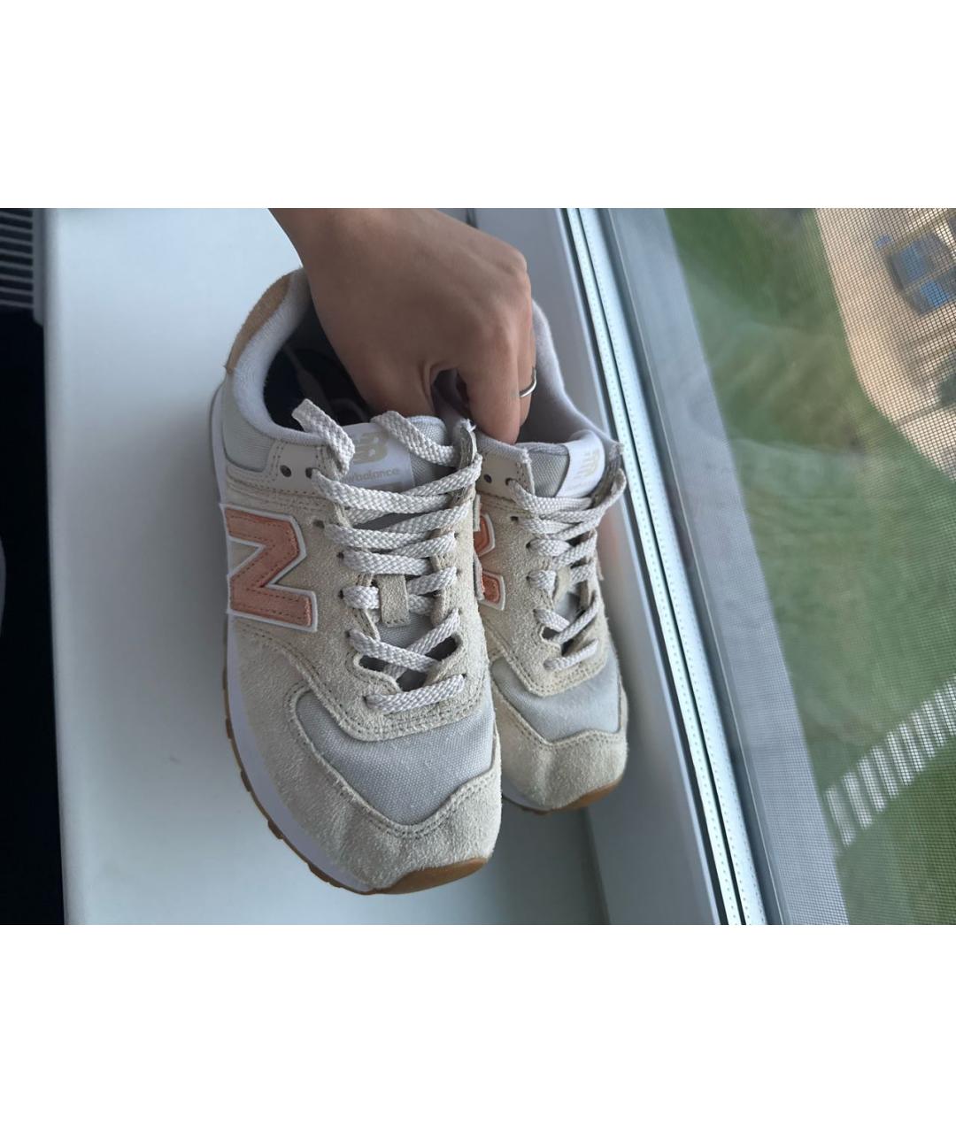 NEW BALANCE Розовые замшевые кроссовки, фото 8