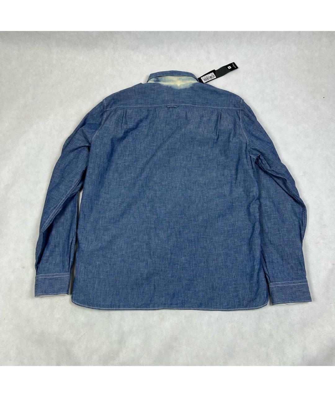 STONE ISLAND Синяя хлопковая кэжуал рубашка, фото 3