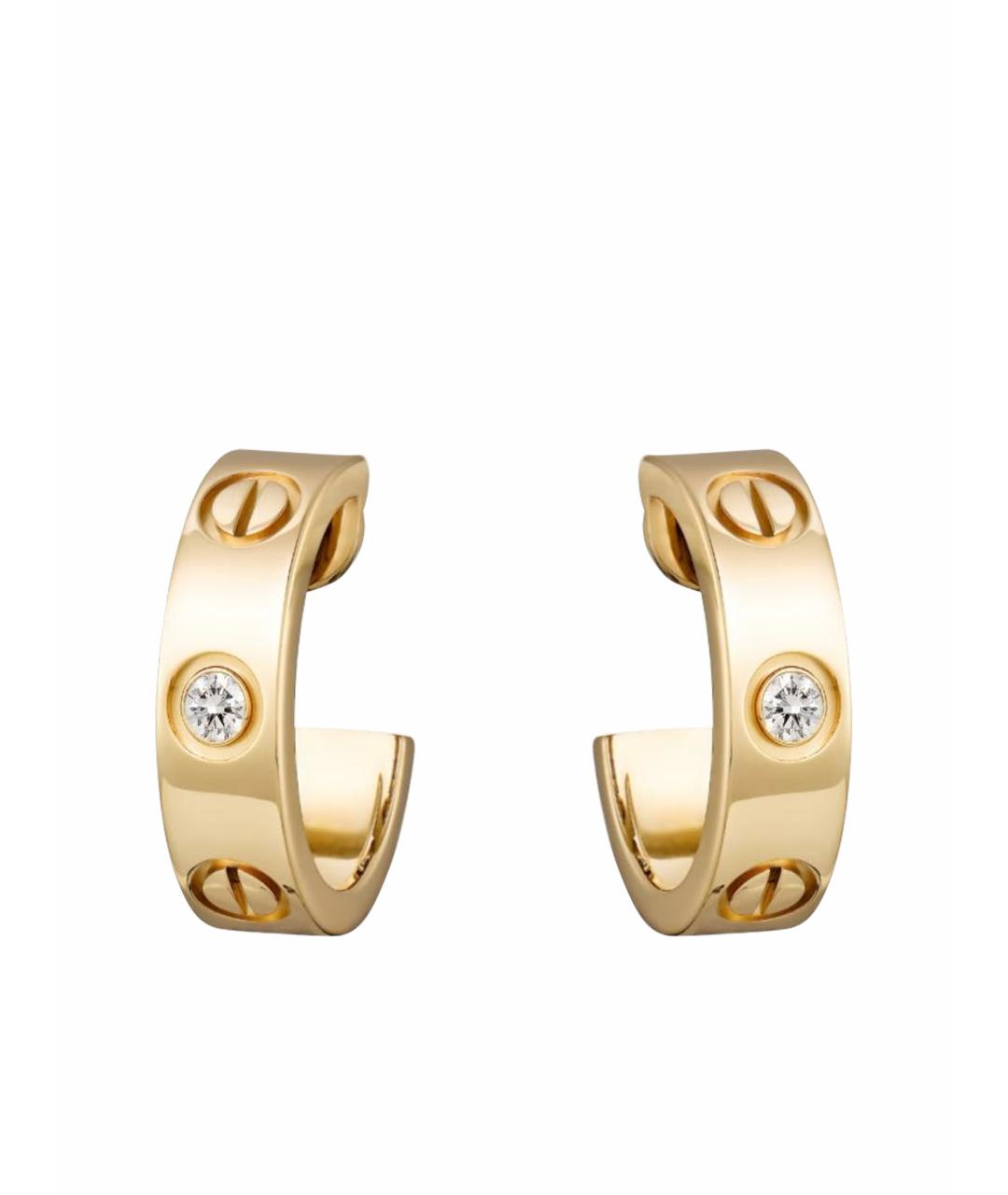 CARTIER Золотые серьги из желтого золота, фото 1