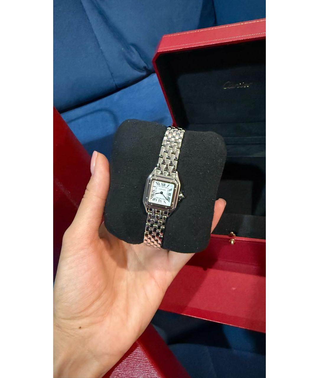 CARTIER Серые стальные часы, фото 4