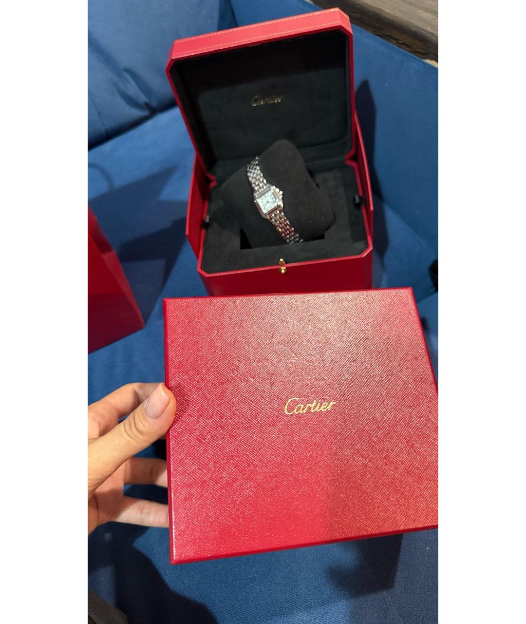 CARTIER Серые стальные часы, фото 9