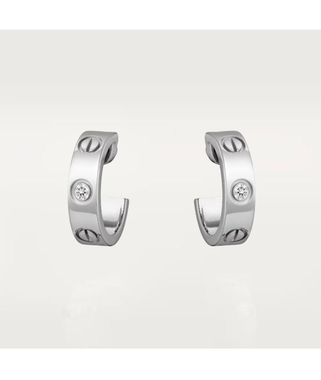 CARTIER Серебряные серьги из белого золота, фото 9