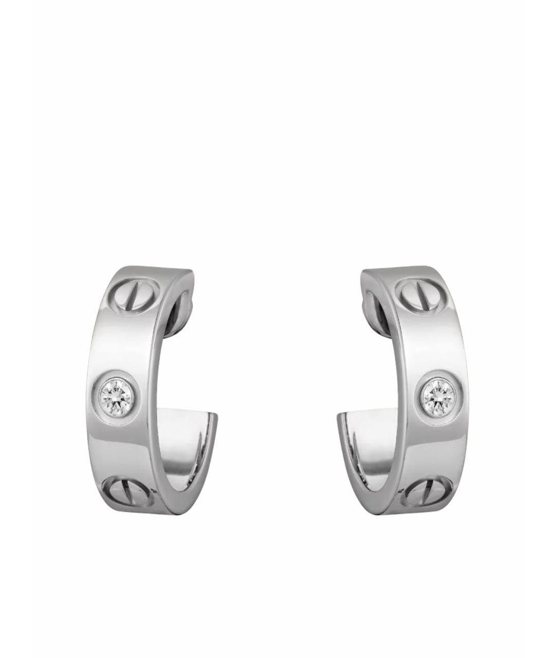 CARTIER Серебряные серьги из белого золота, фото 1