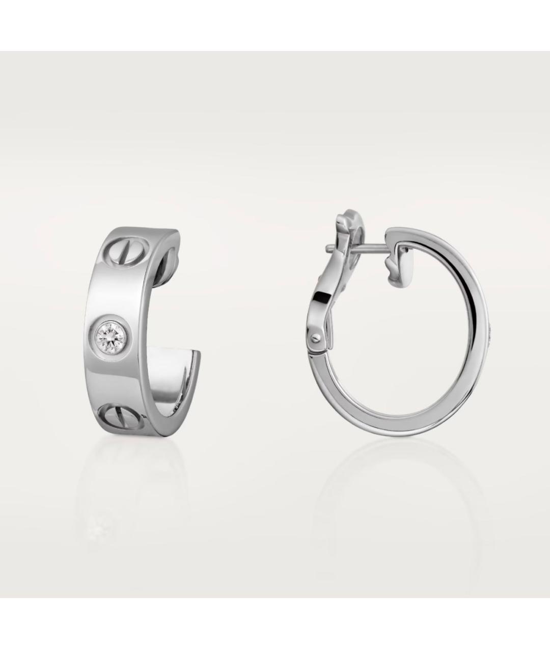 CARTIER Серебряные серьги из белого золота, фото 5