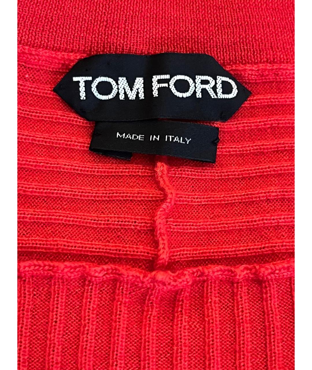 TOM FORD Красная кашемировая водолазка, фото 3