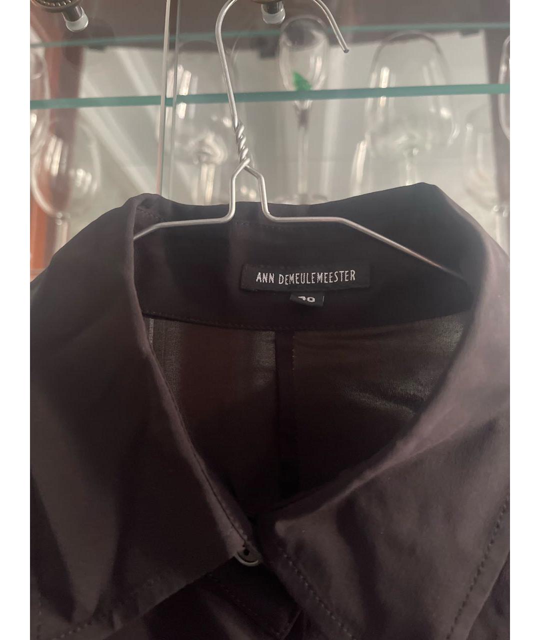 ANN DEMEULEMEESTER Черная вискозная рубашка, фото 3