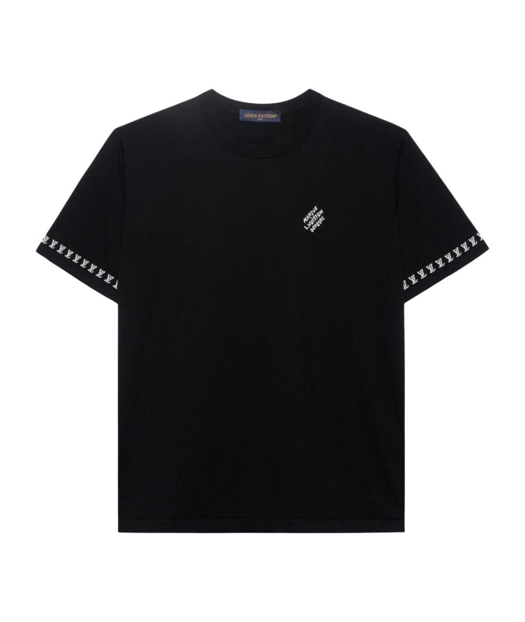 LOUIS VUITTON Черная хлопковая футболка, фото 1