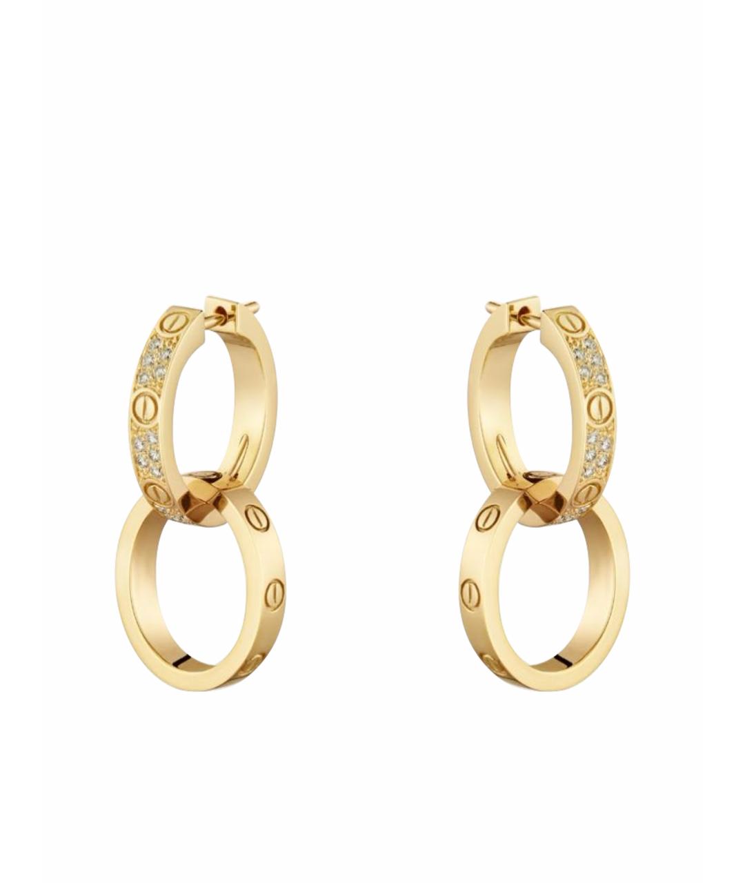 CARTIER Золотые серьги из желтого золота, фото 1
