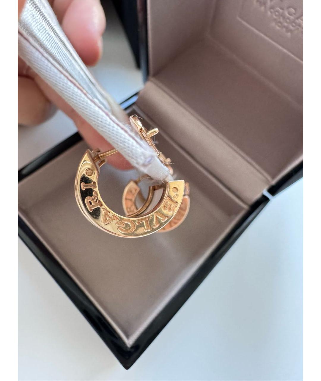 BVLGARI Золотые серьги из розового золота, фото 3