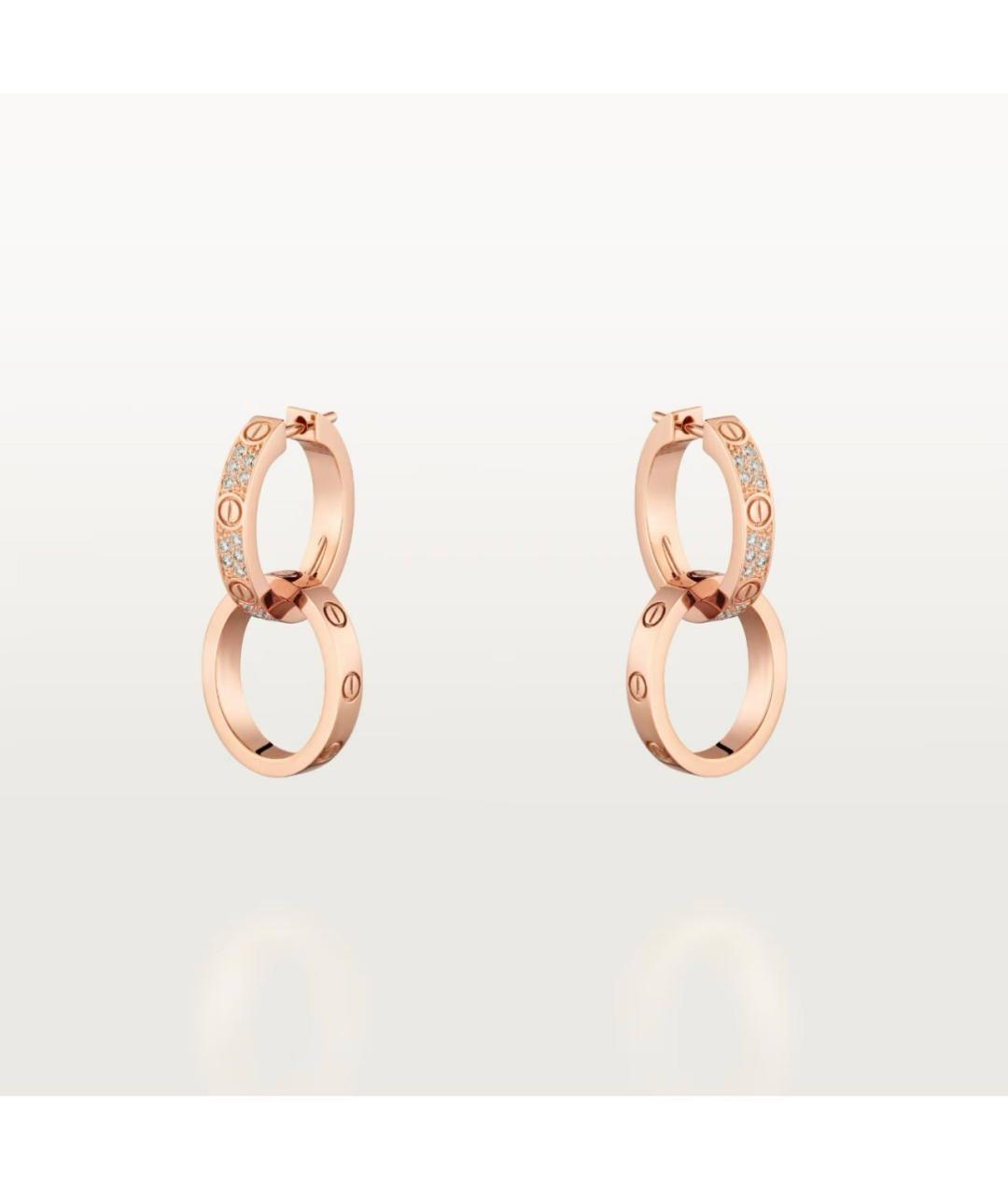 CARTIER Розовые серьги из розового золота, фото 9