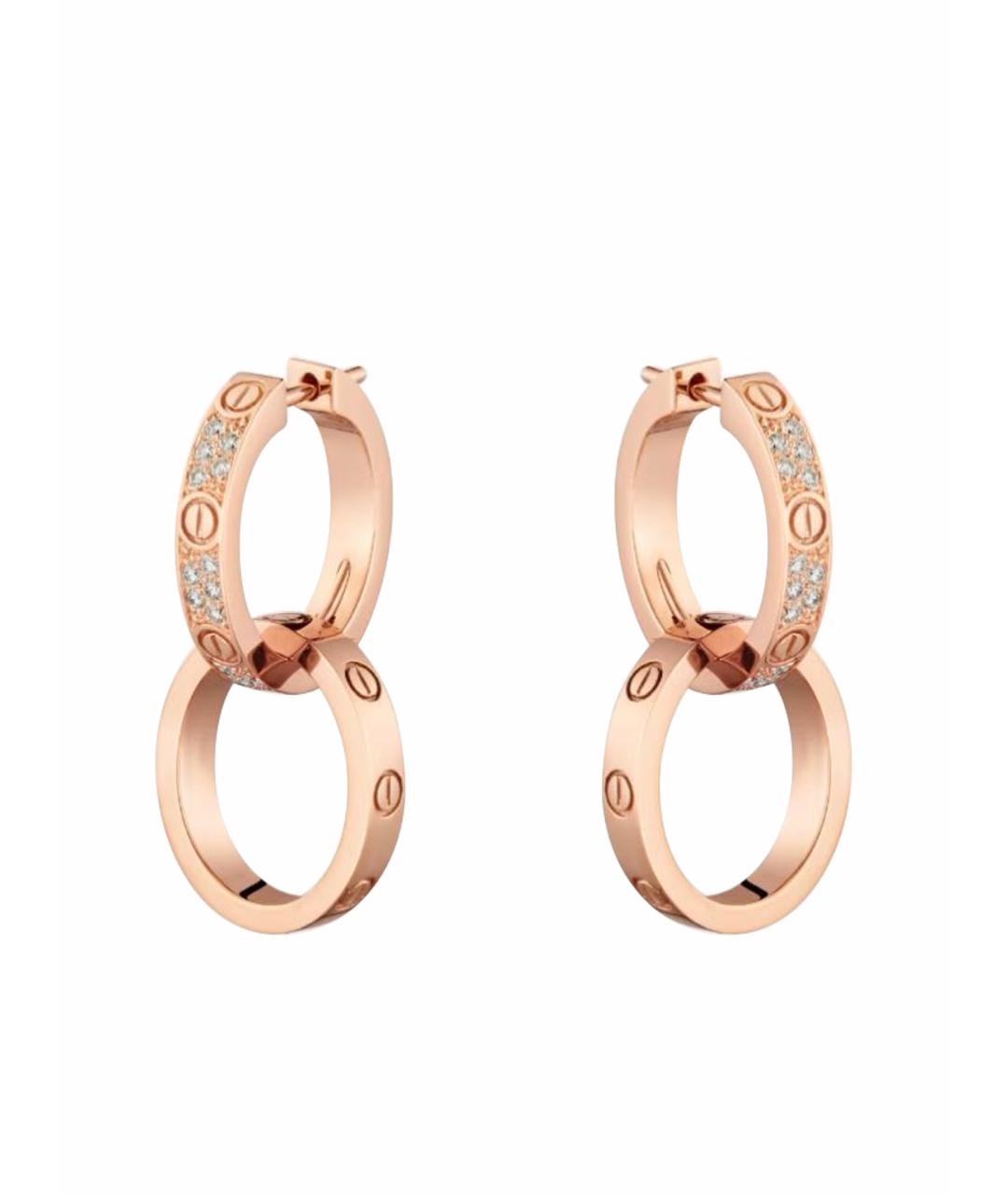 CARTIER Розовые серьги из розового золота, фото 1