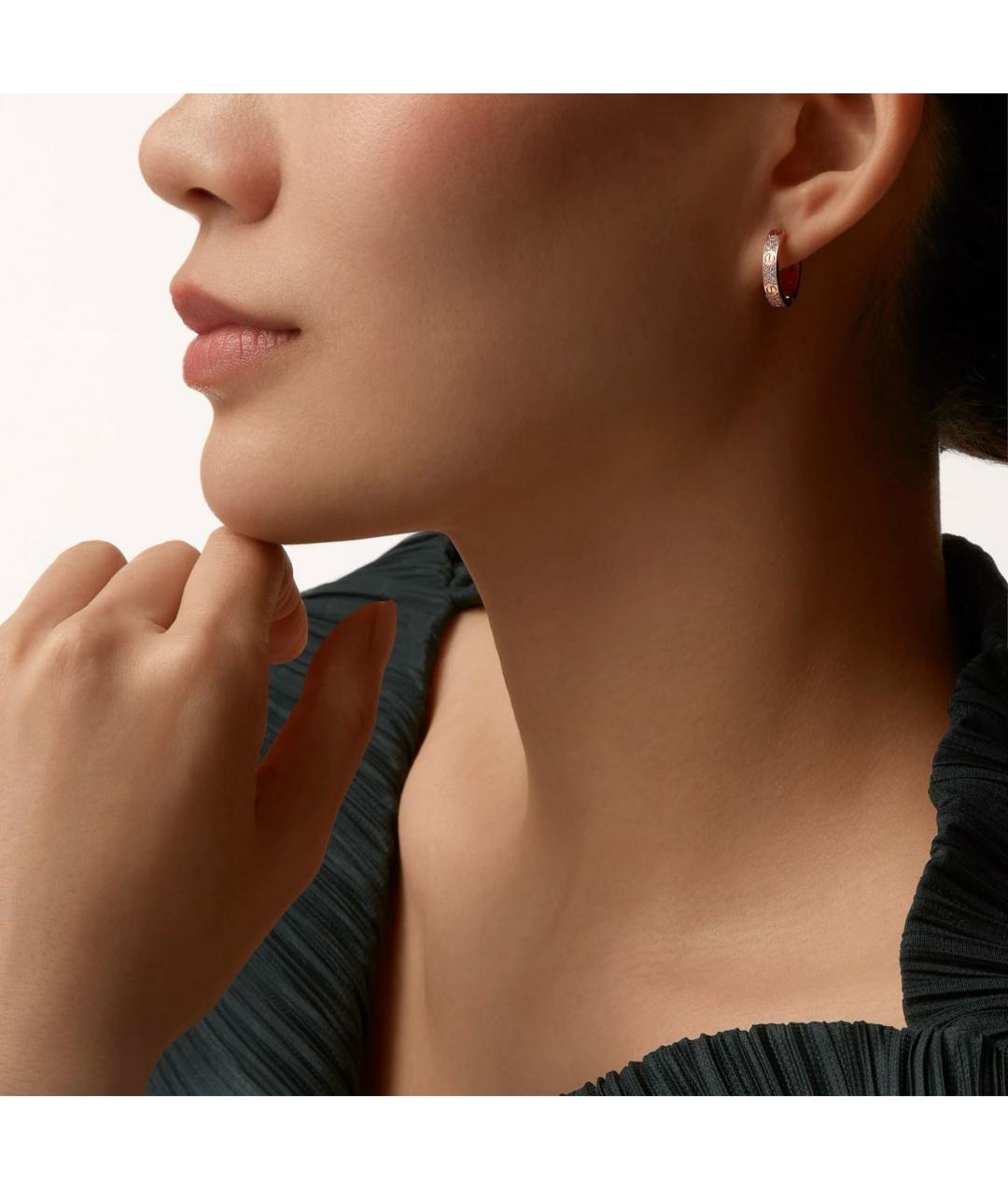 CARTIER Розовые серьги из розового золота, фото 4