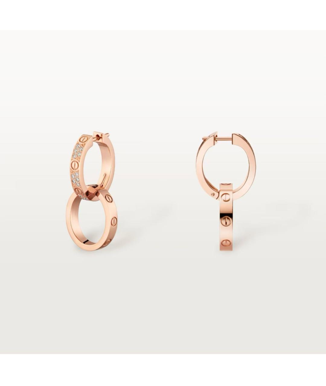 CARTIER Розовые серьги из розового золота, фото 6