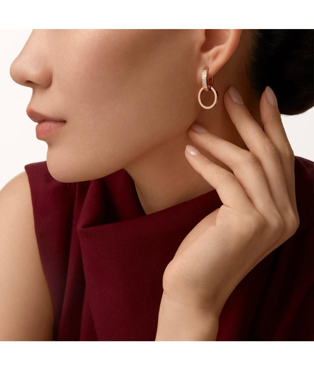 CARTIER Розовые серьги из розового золота, фото 3