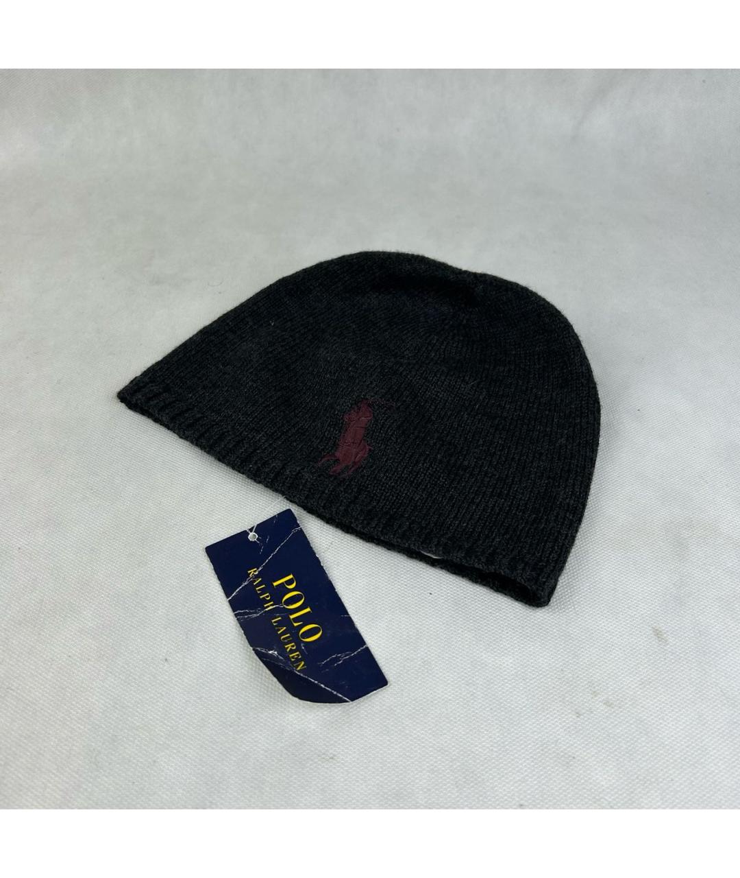 POLO RALPH LAUREN Серая шерстяная шапка, фото 7