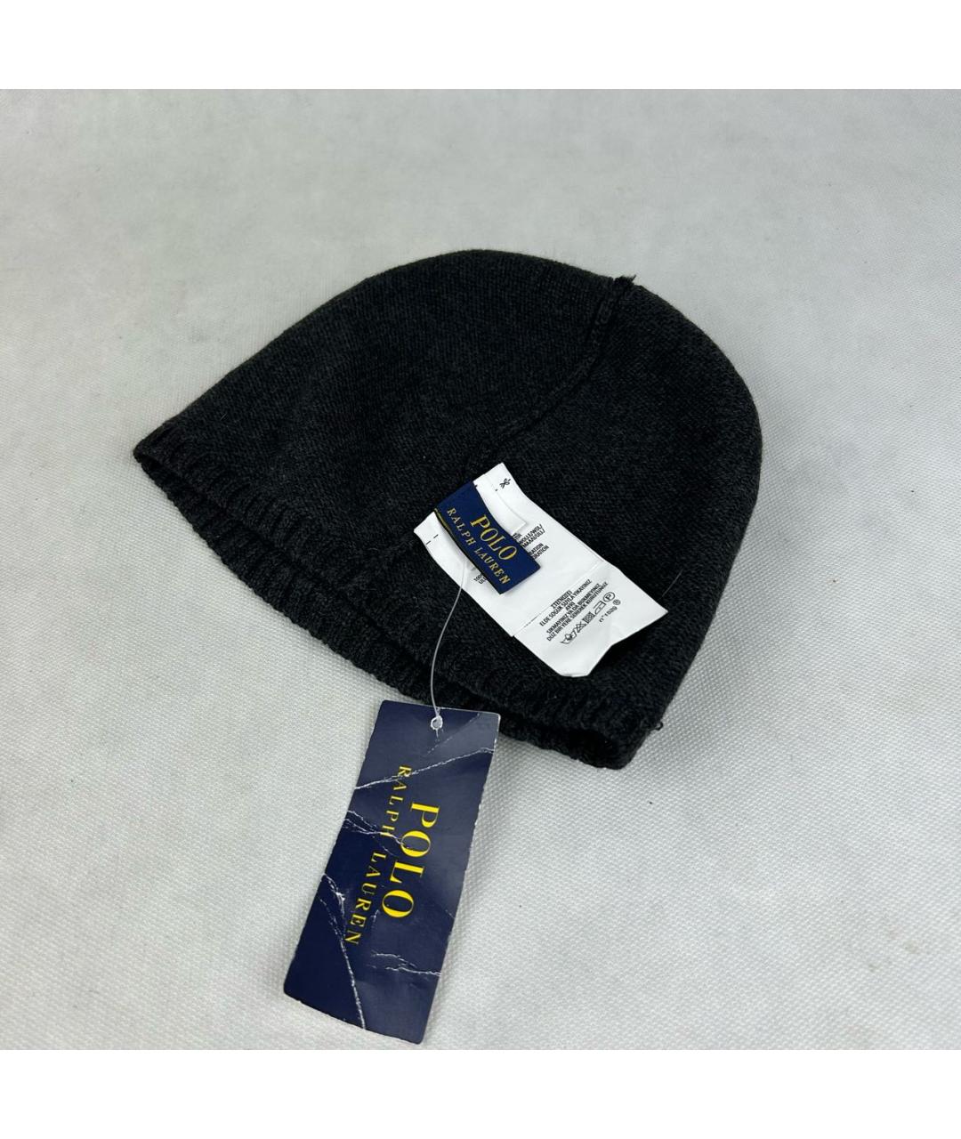 POLO RALPH LAUREN Серая шерстяная шапка, фото 3