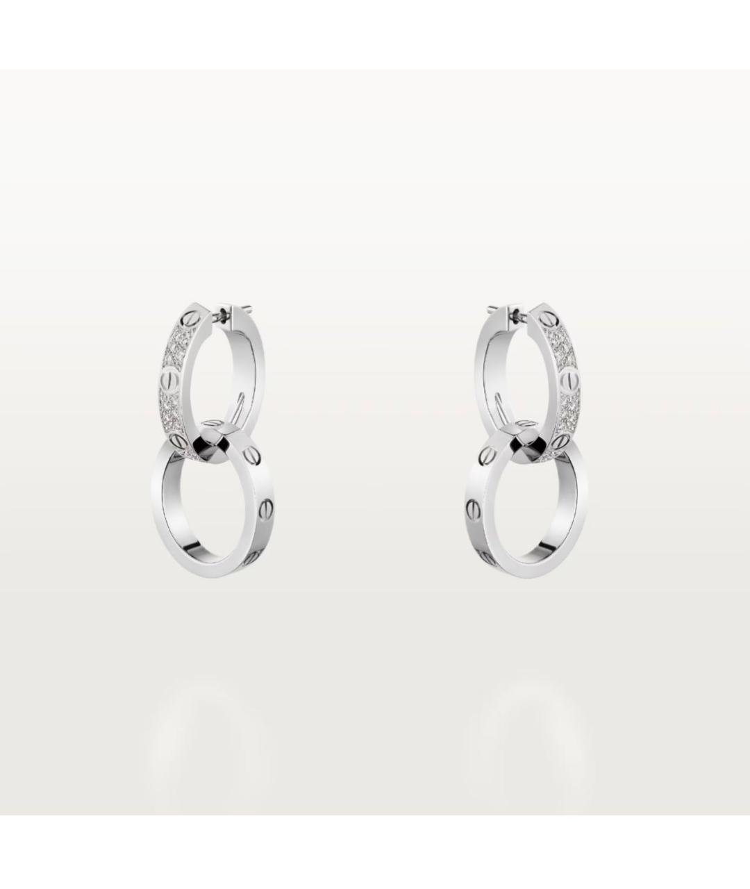 CARTIER Серебряные серьги из белого золота, фото 9