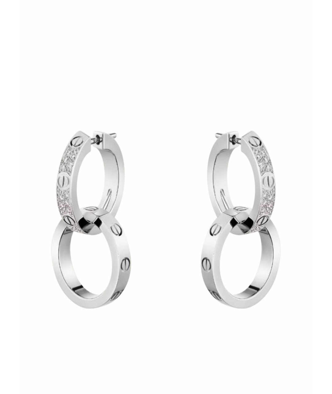 CARTIER Серебряные серьги из белого золота, фото 1