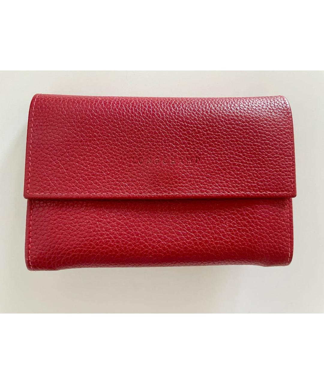 LONGCHAMP Красный кожаный кошелек, фото 6