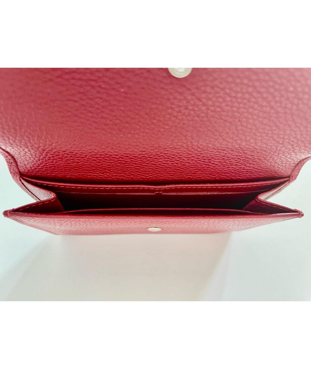LONGCHAMP Красный кожаный кошелек, фото 4