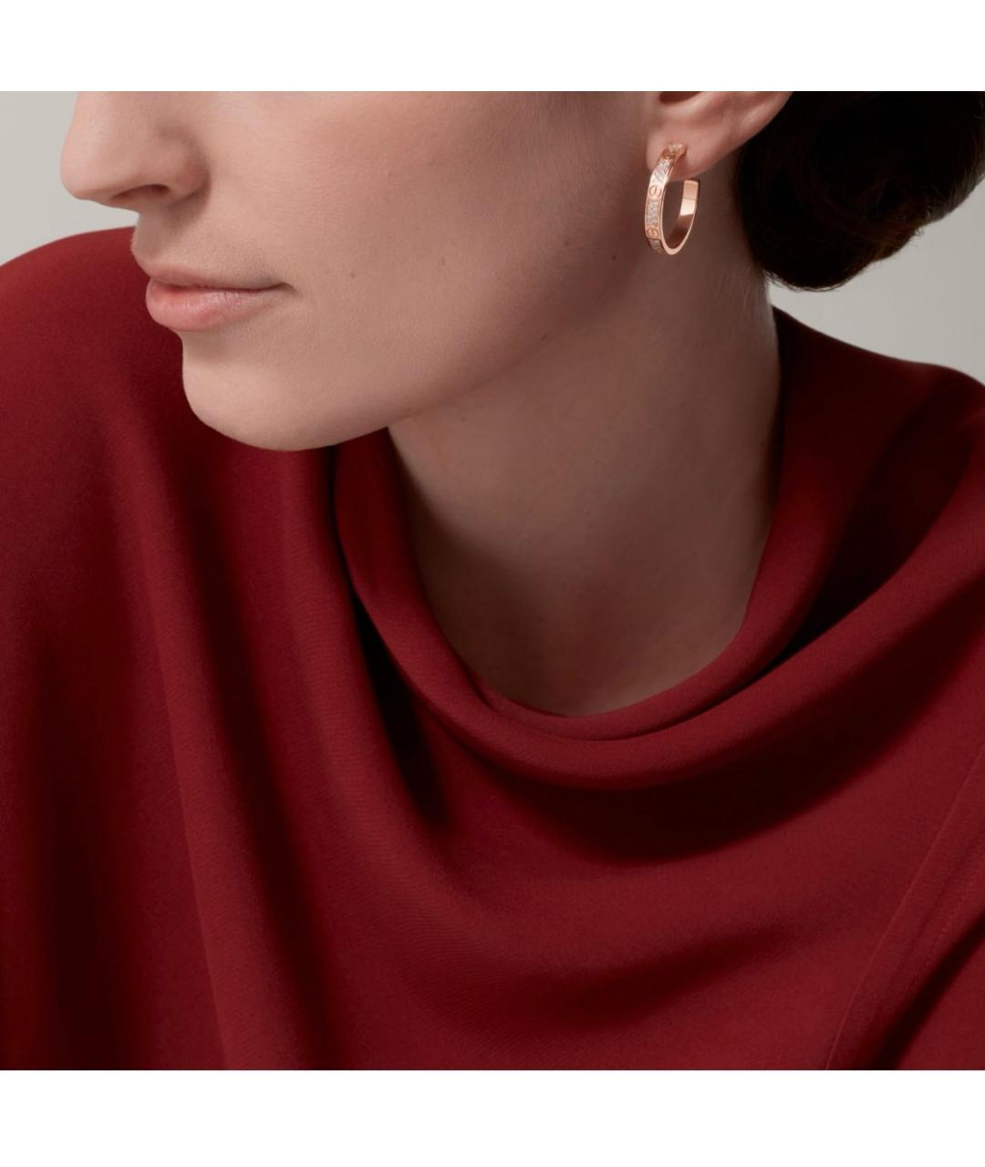 CARTIER Розовые серьги из розового золота, фото 2