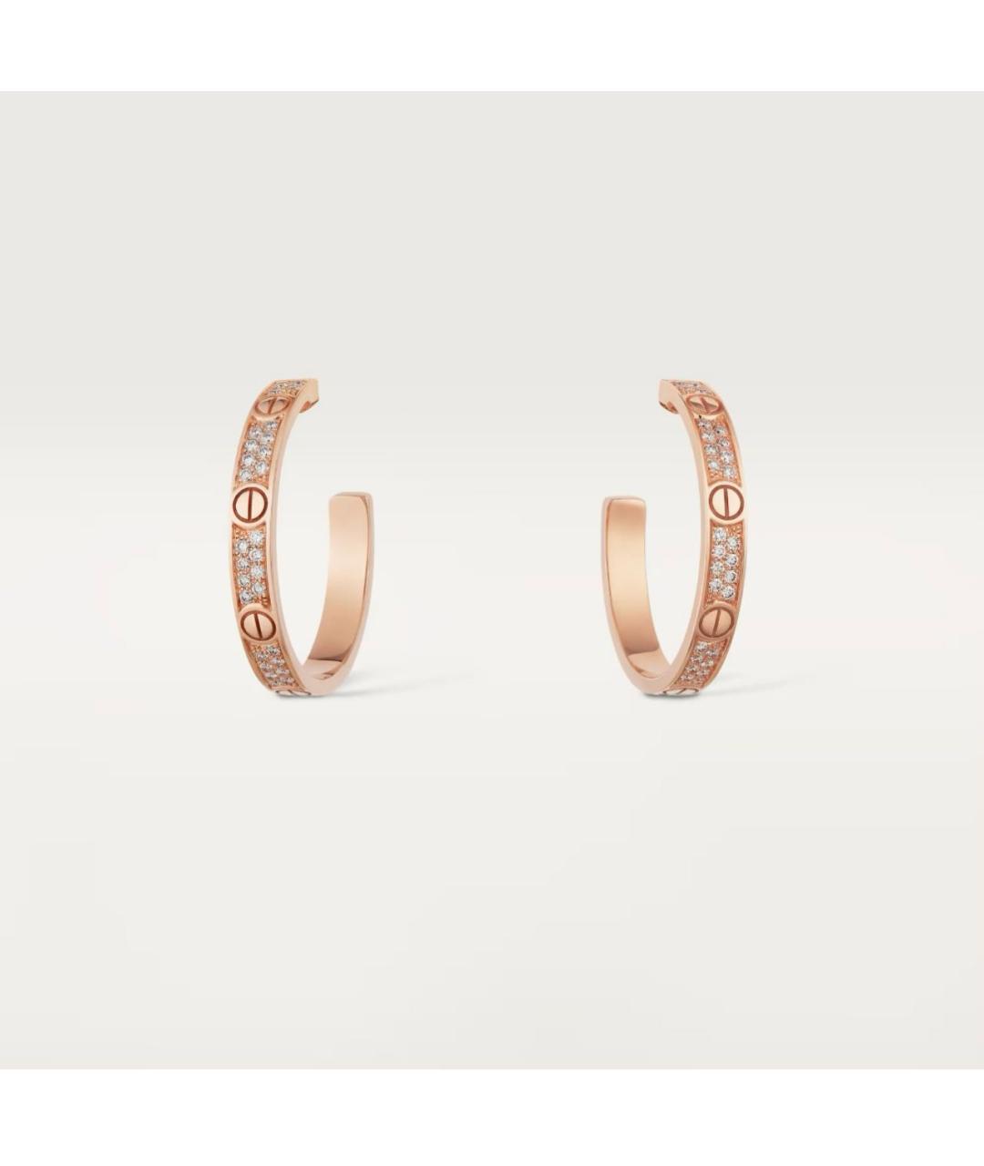 CARTIER Розовые серьги из розового золота, фото 7