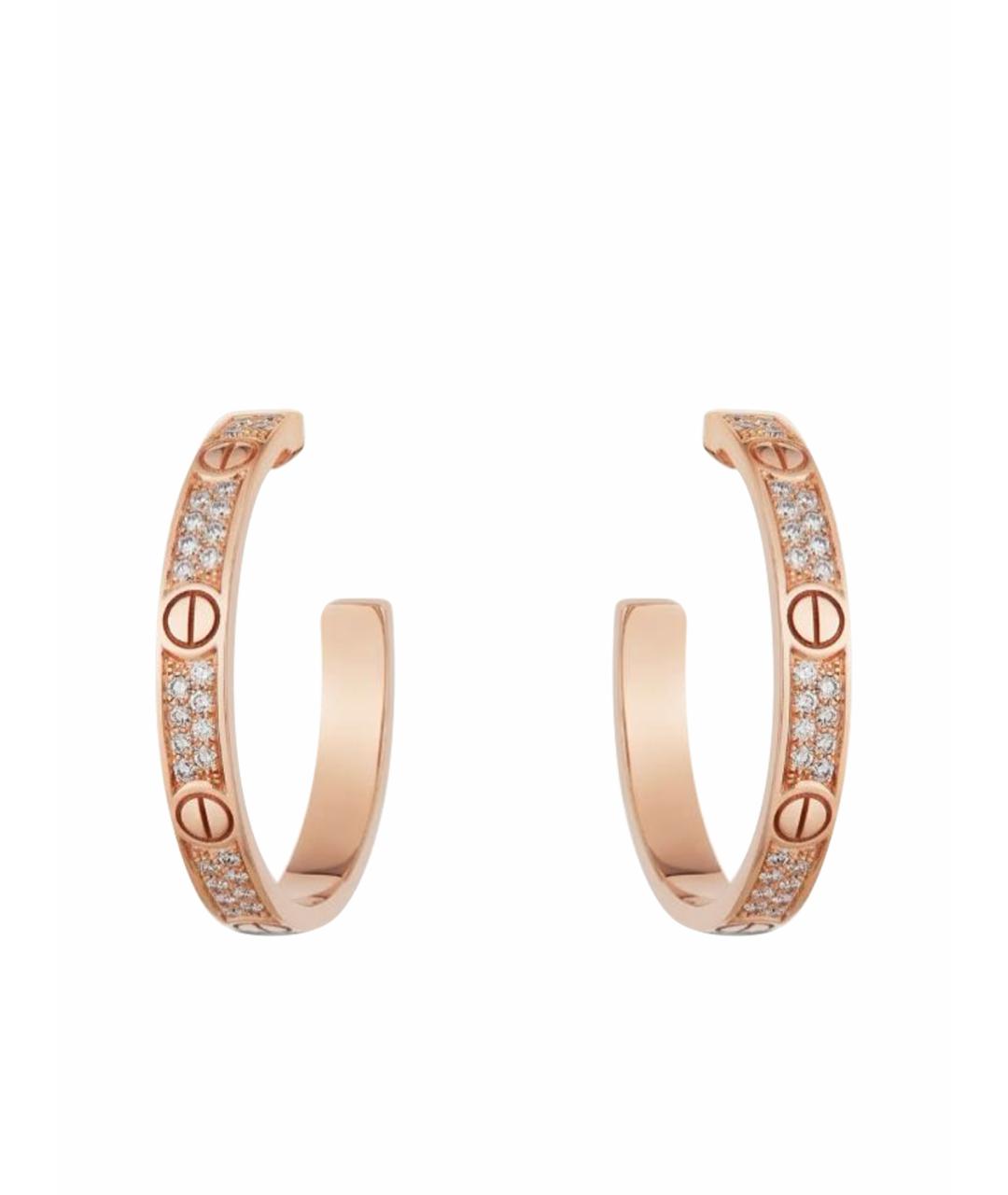 CARTIER Розовые серьги из розового золота, фото 1