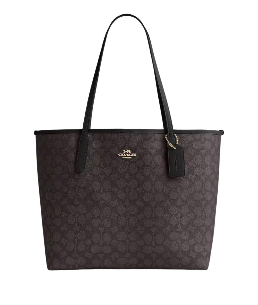 COACH Коричневая сумка тоут, фото 1