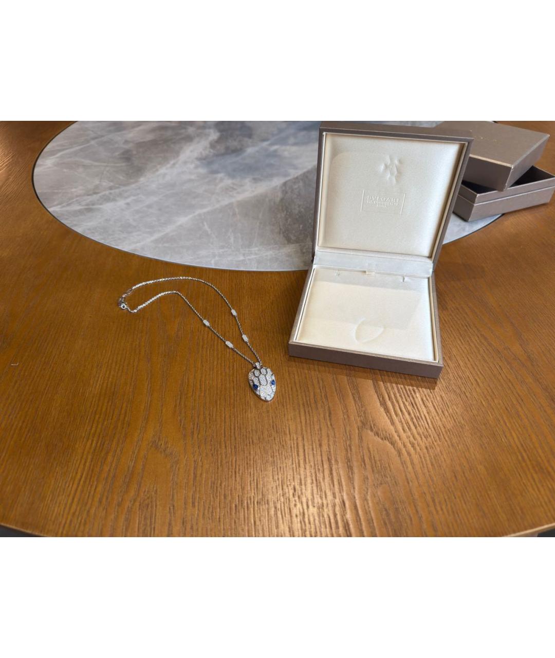 BVLGARI Белая подвеска из белого золота, фото 3