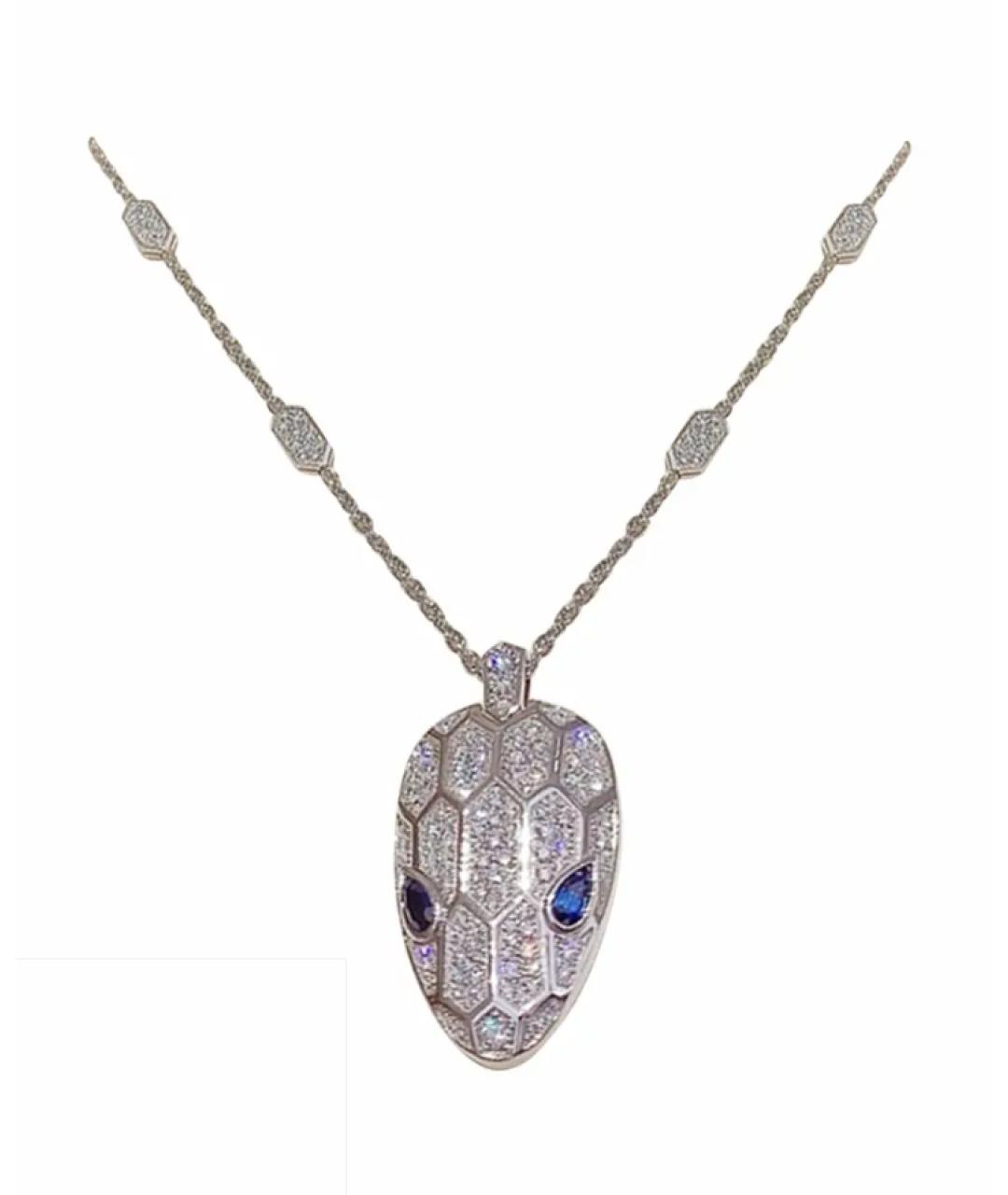 BVLGARI Белая подвеска из белого золота, фото 1