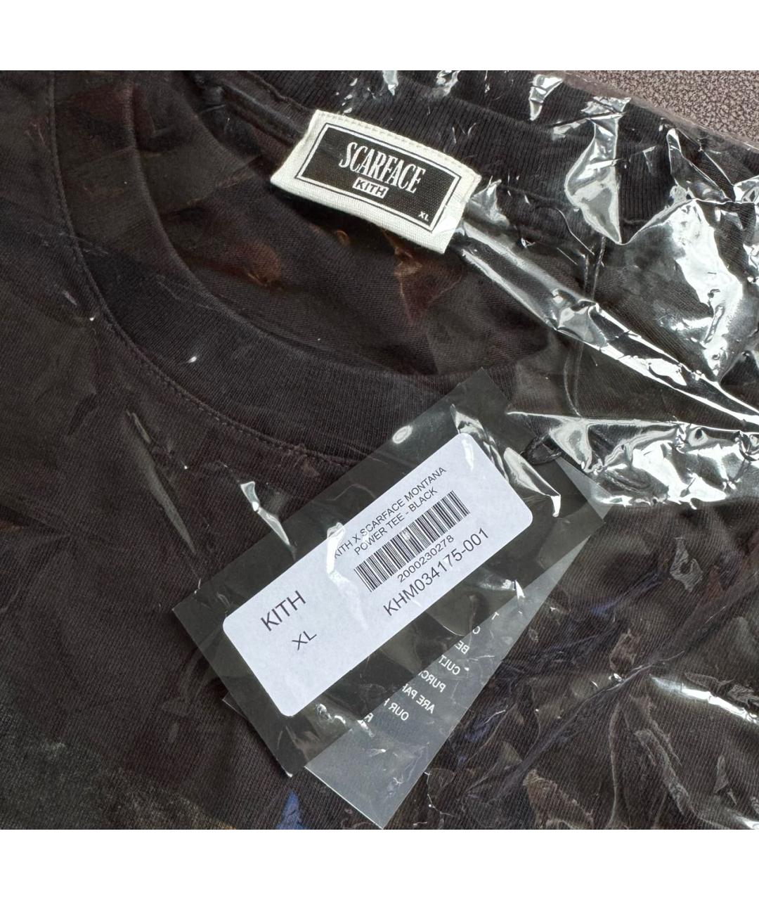 KITH Черная хлопковая футболка, фото 6