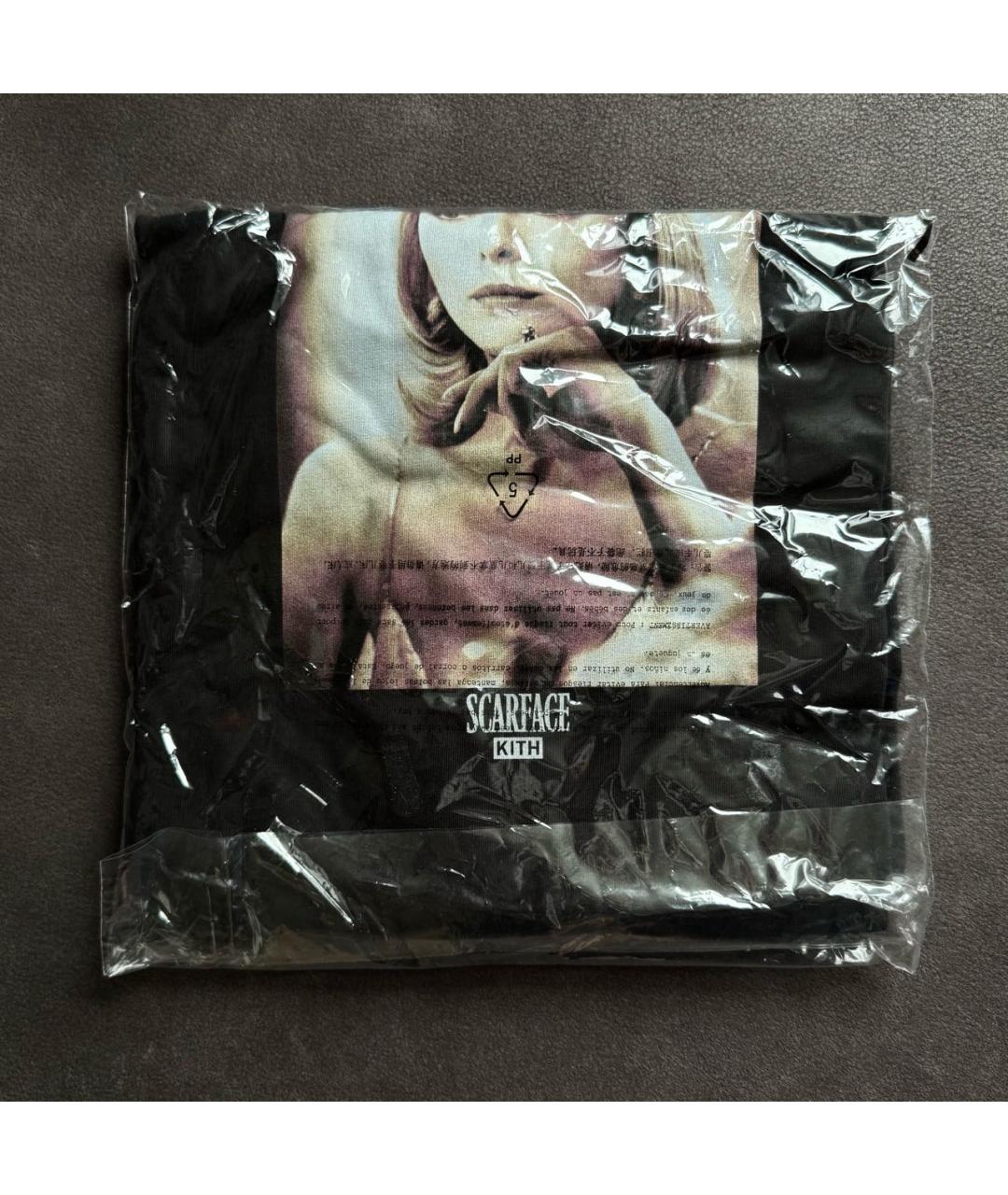 KITH Черная хлопковая футболка, фото 3