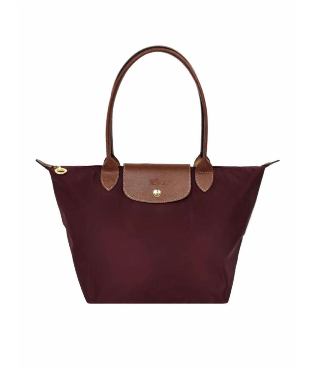 LONGCHAMP Бордовая сумка тоут, фото 4