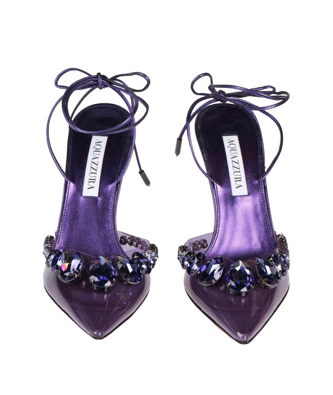 AQUAZZURA Фиолетовые мюли, фото 3