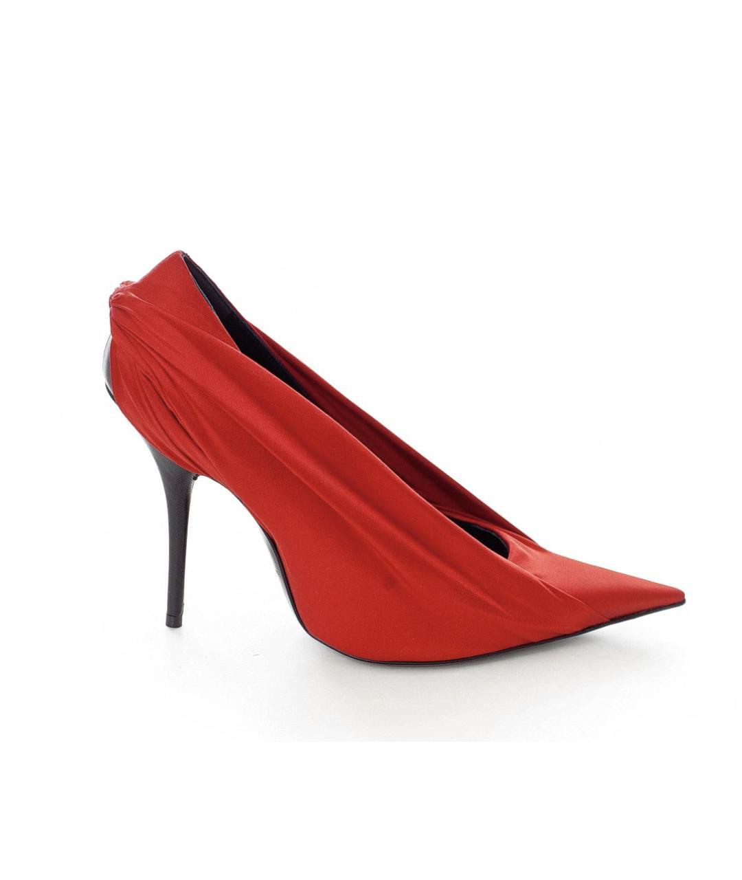 BALENCIAGA Красные текстильные туфли, фото 5