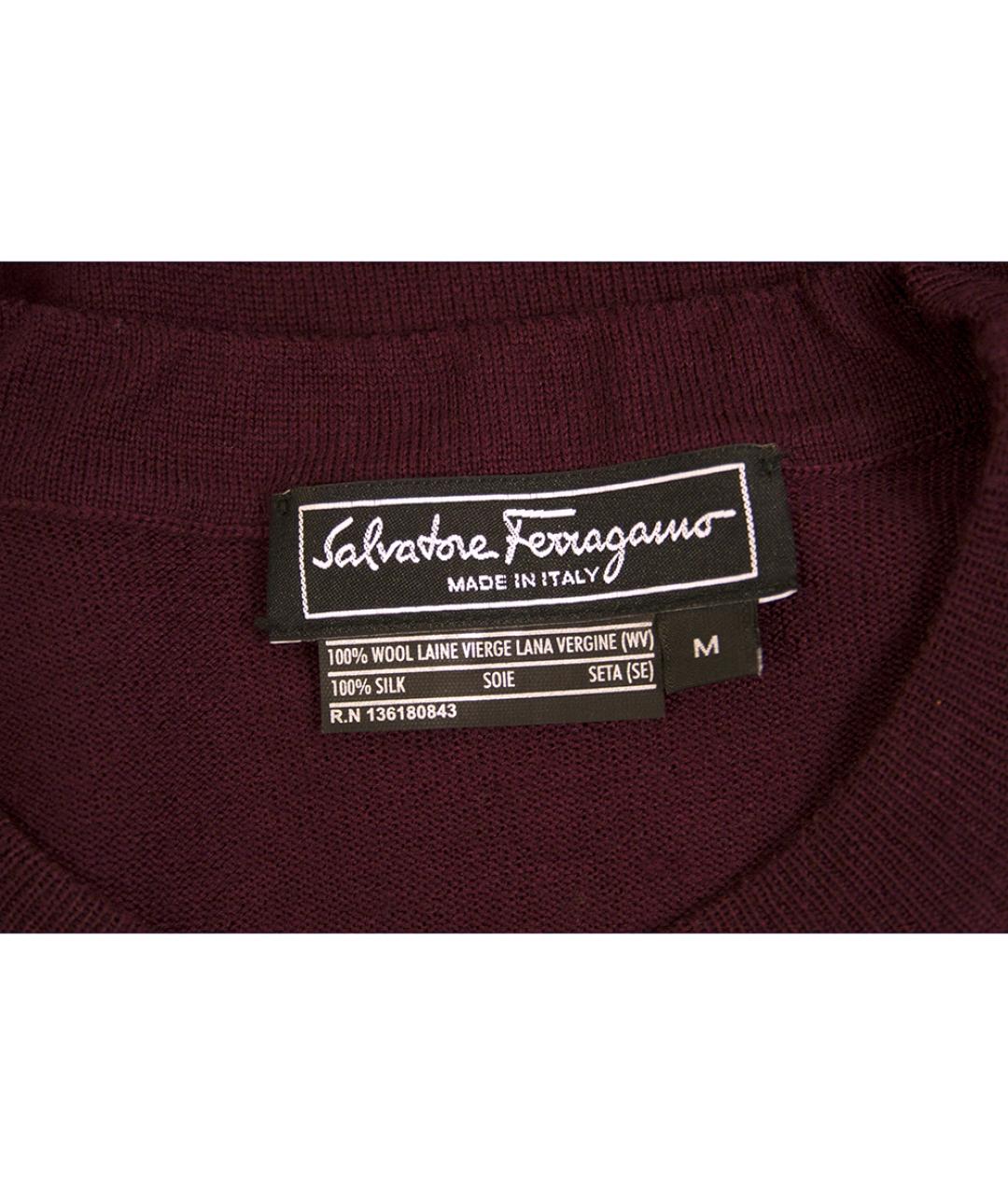 FERRAGAMO Бордовая блузы, фото 4