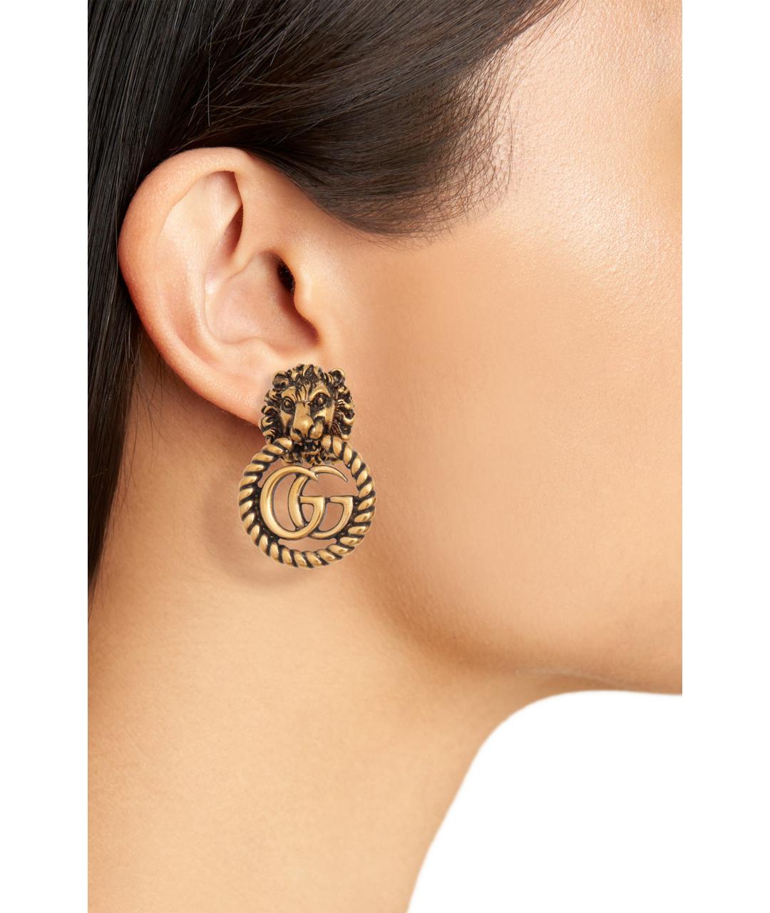 GUCCI Золотые клипсы, фото 6